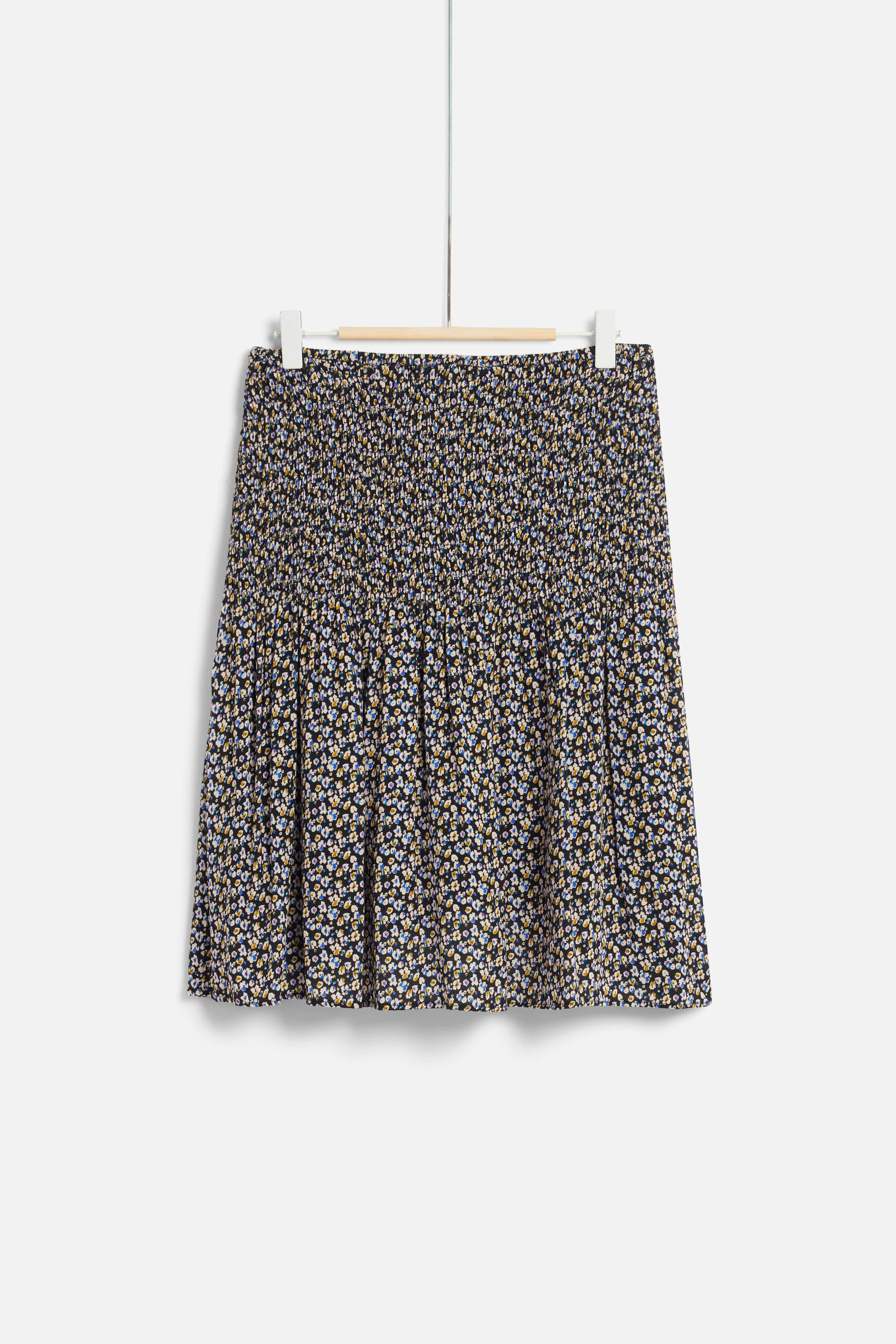 jupe jessie fleurs noir femme
