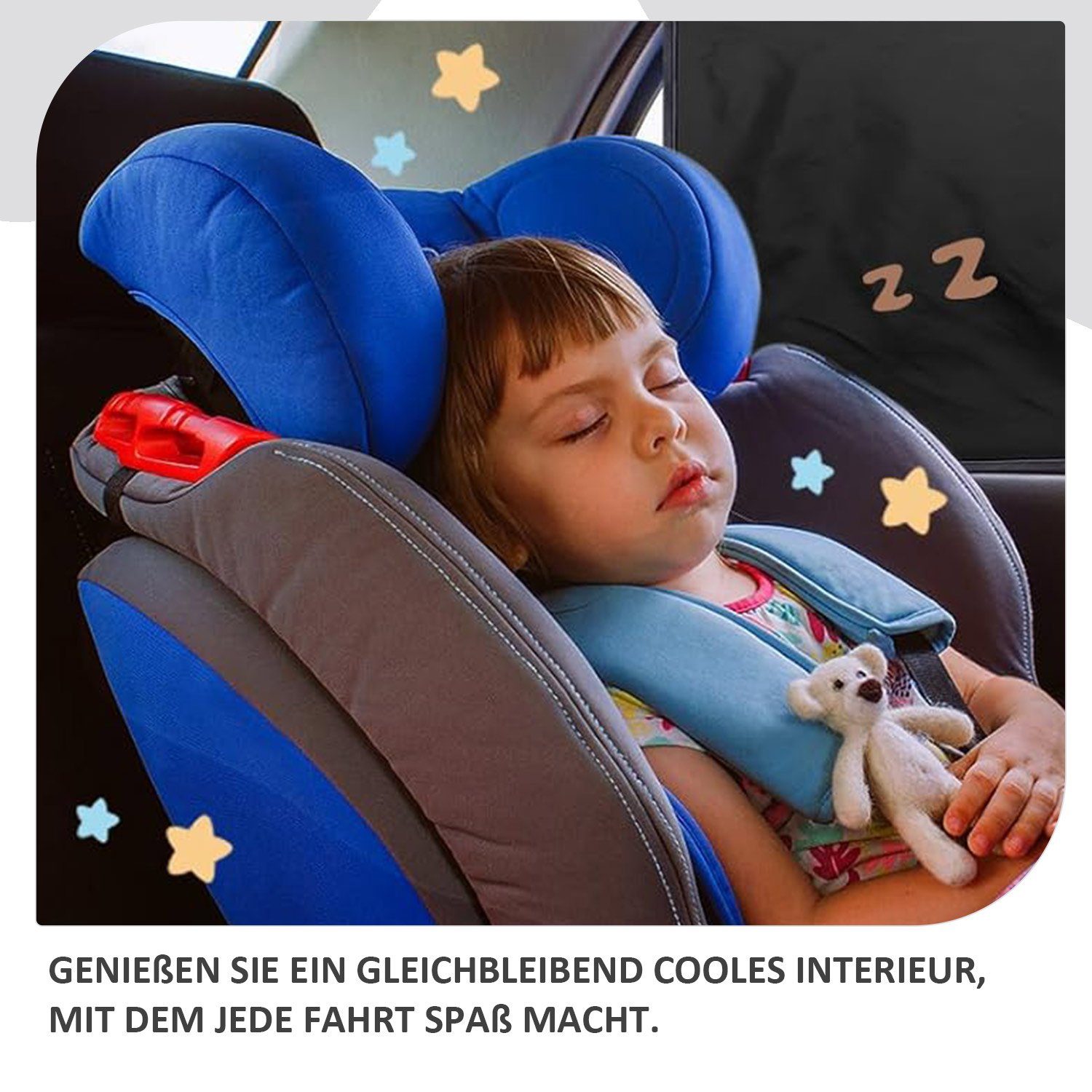 TOPMELON Autosonnenschutz Automotive Split Sunshade Vorhänge, Trennvorhänge