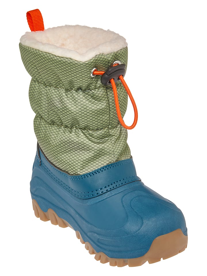 Playshoes Winterstiefel in Blau/ Khaki günstig kaufen