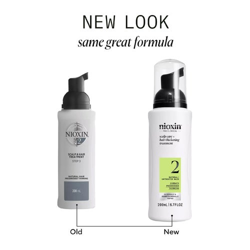 Nioxin System 2 galvos odos priežiūra + plaukų tankinimo priemonė 100 ml