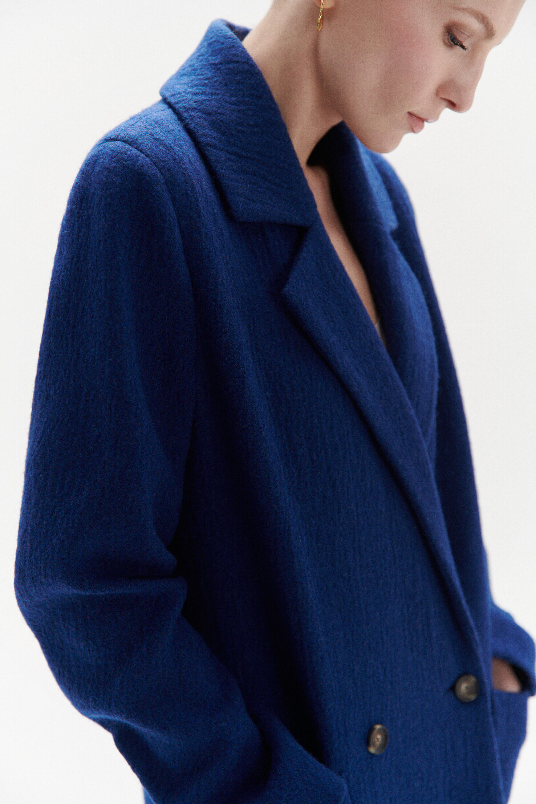 manteau marvin bleu roi femme