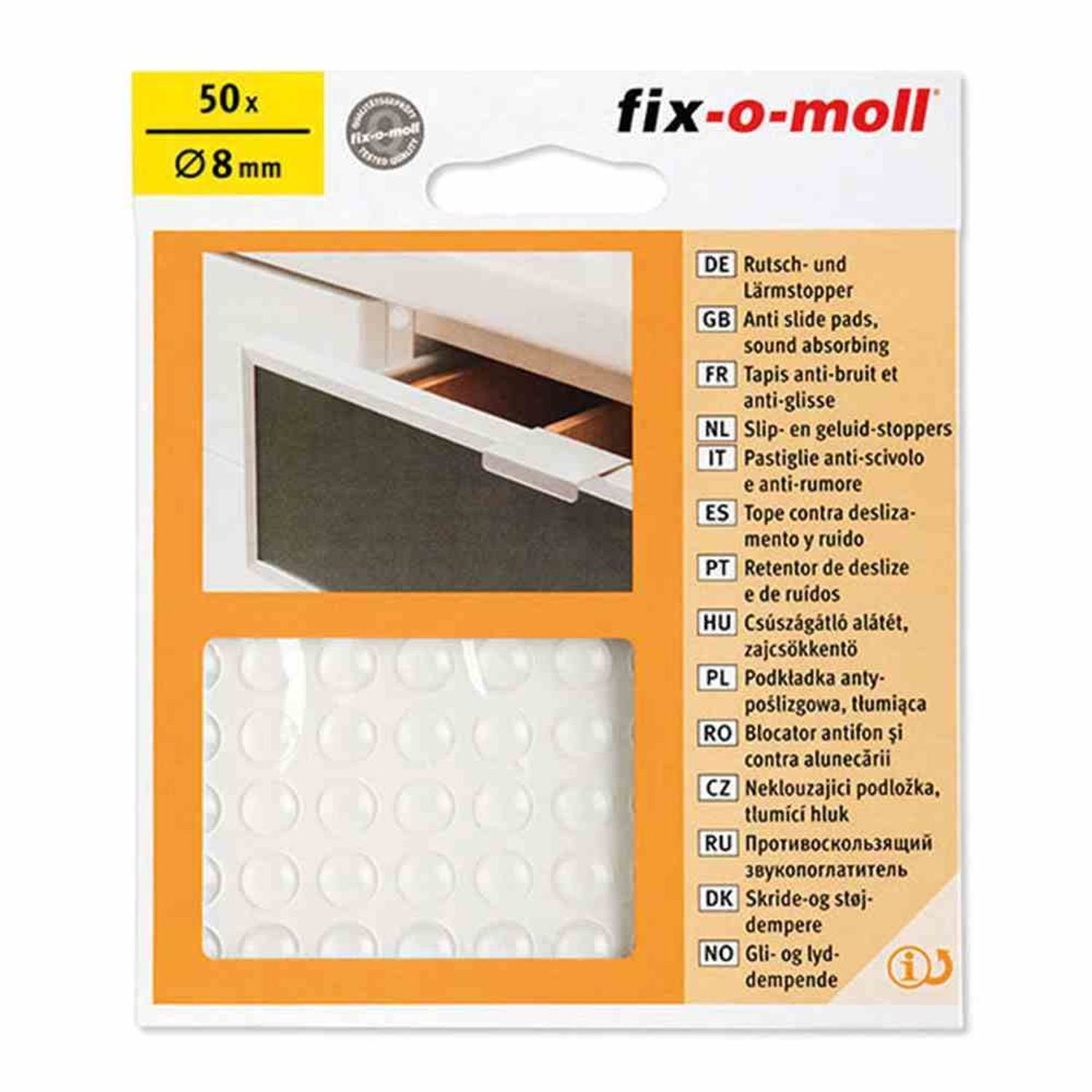 Fix-O-Moll Filzgleiter Rutschstopper transparent 8 mm 50 Stück