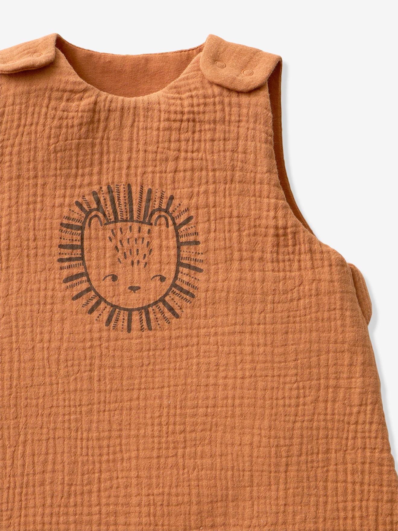Vertbaudet Ärmelloser Baby Sommerschlafsack ETHNIC Oeko-Tex - ocker