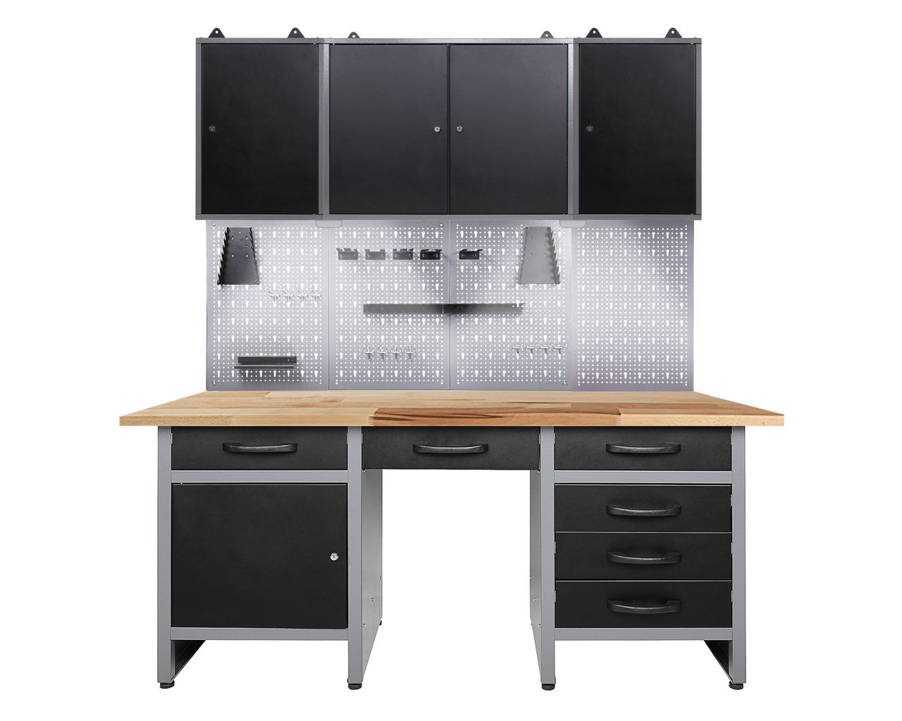 Ondis24 Ondis24 Werkstatt Set Harry 160 cm 3 Schränke LED