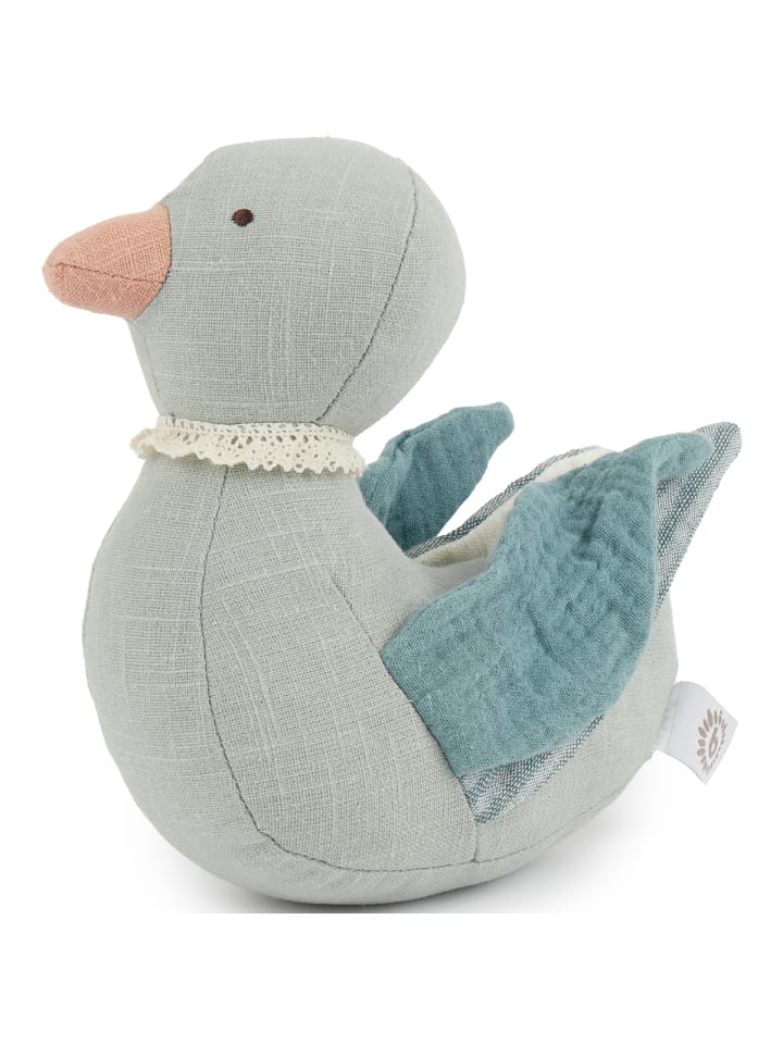 Bieco Spielwaren Kuscheltier aus Leinen & Musselin Ente - ab Geburt in Blau günstig kaufen onesize