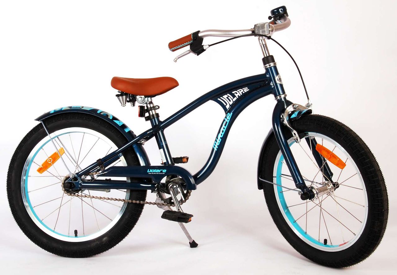 Volare Miracle Cruiser Kinderfahrrad - Jungen - 18 Zoll - Blau Matt - Prime Collection
