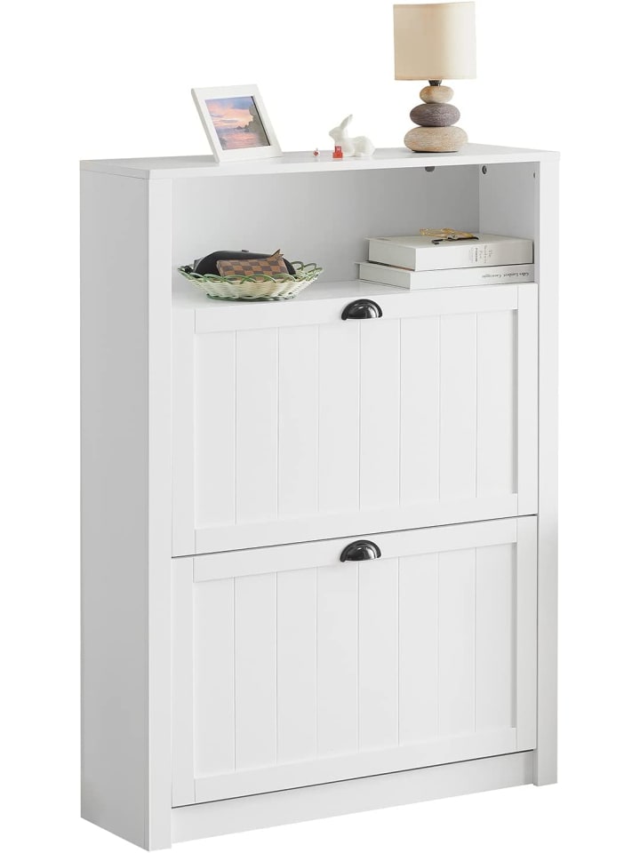 SoBuy Schuhschrank in Weiß - (B)80 x (H)110 x (T)24cm günstig kaufen onesize