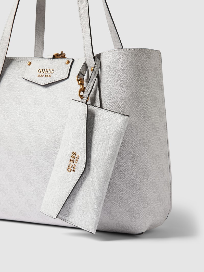 Tote Bag mit Allover-Muster Modell 'BRENTON' in graphit