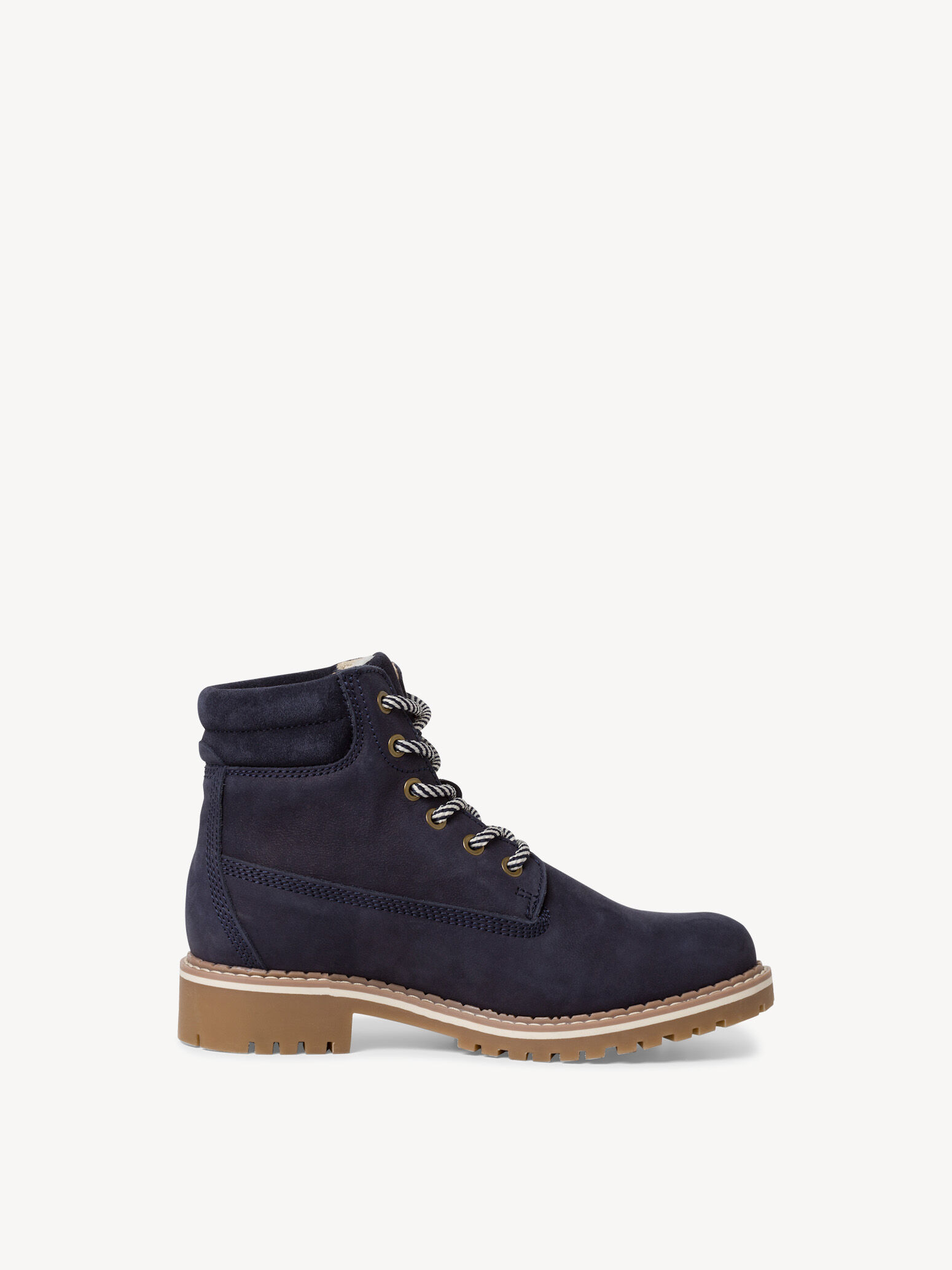 Bottine en cuir - bleu doublure chaude