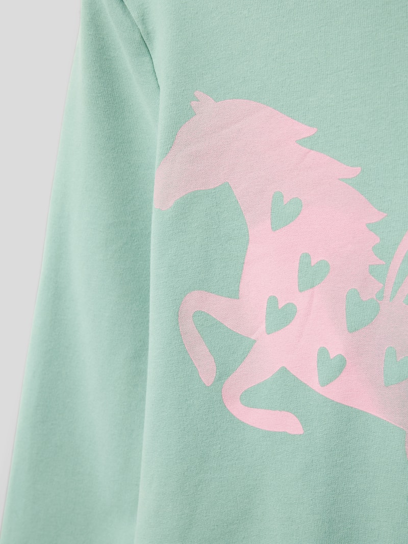 Hoodie mit asymmetrischem Saum in mint