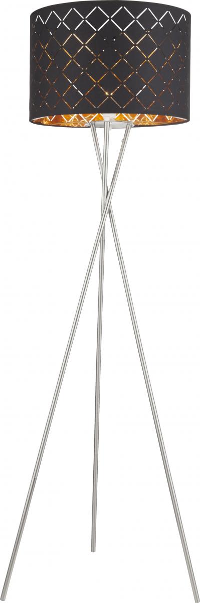 Globo Lighting - CLARKE - Stehleuchte Metall Nickel matt, 1x E27