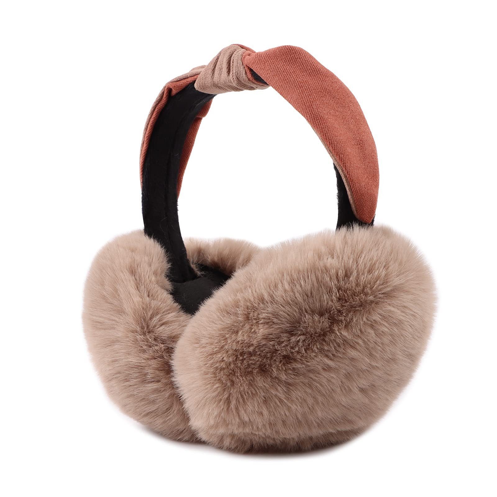 FeelGlad Ohrenwärmer Ohrenwärmer damen Winter Warmer Plüsch für Kaltes Wetter Freesize faltbar