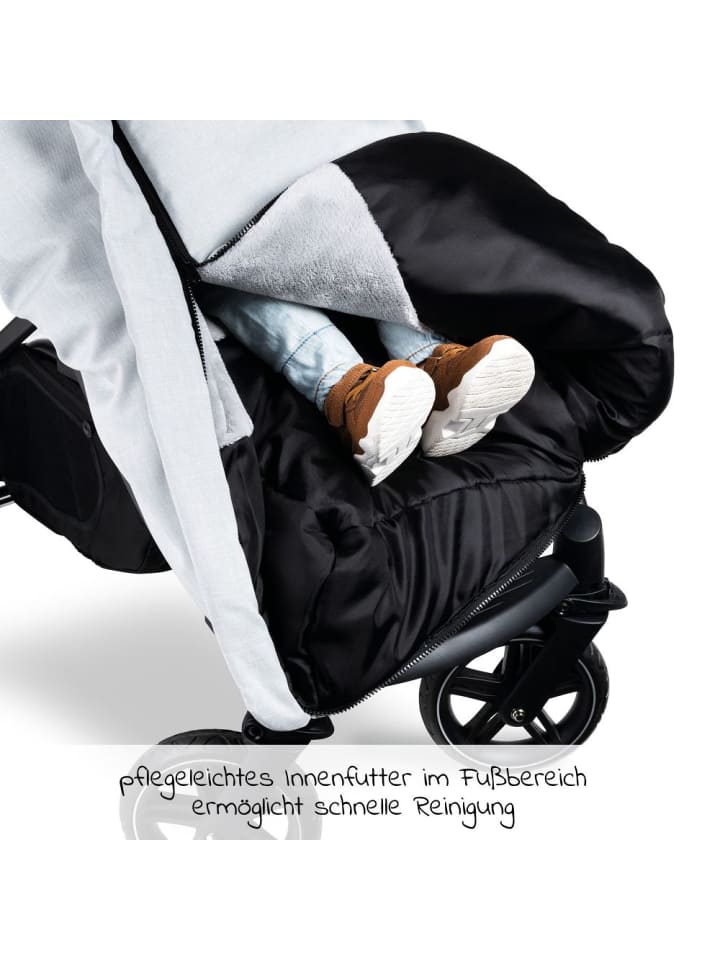 Hauck Winter-Fußsack für Kinderwagen und Buggy Pushchair in grau günstig kaufen onesize