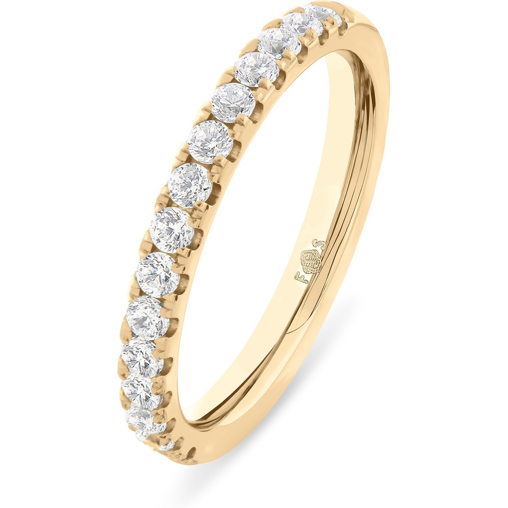 FAVS Bague pour femme Acier inoxydable or jaune Bague