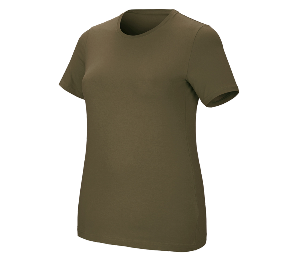e.s. T-Shirt cotton stretch, Damen, plus fit