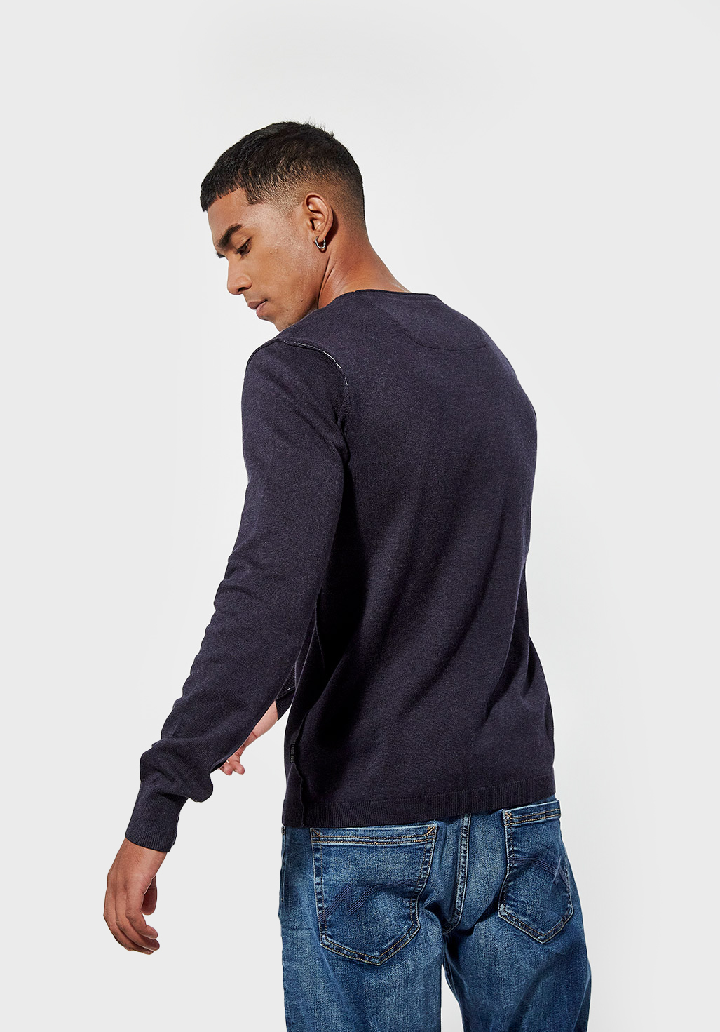 GREAT  Pull régular Homme bleu en 100% coton
