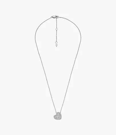 Fossil Kette Sadie Glitz Heart Anhänger Edelstahl
