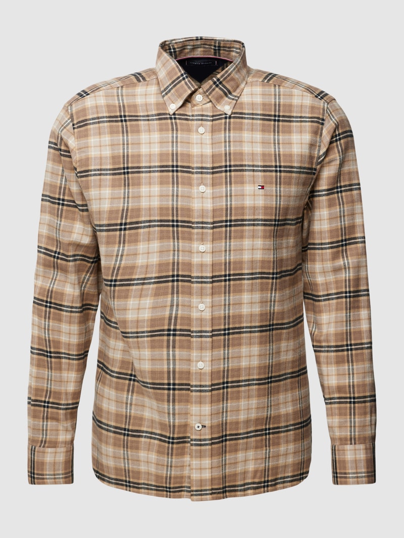 Freizeithemd mit Tartan-Karo in khaki