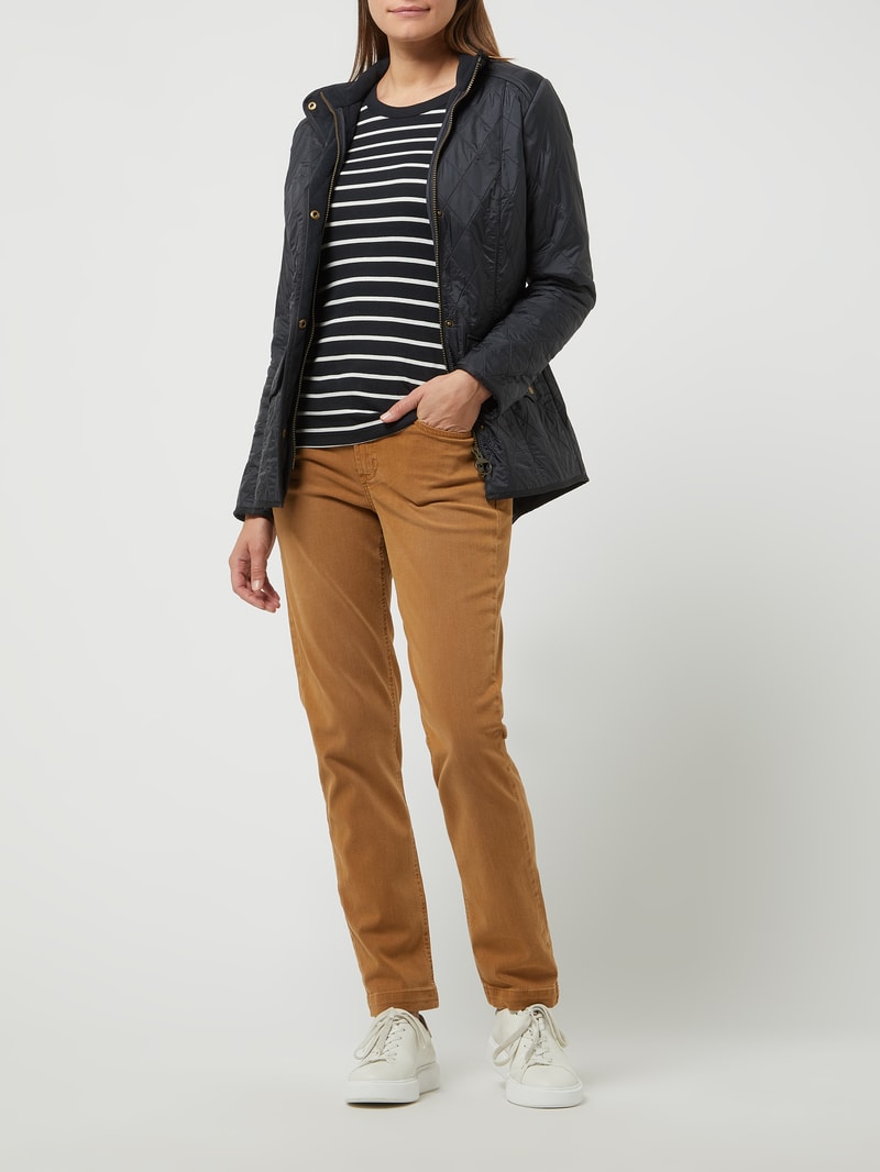 Steppjacke mit Fleecefutter Modell 'Cavalry' in marineblau