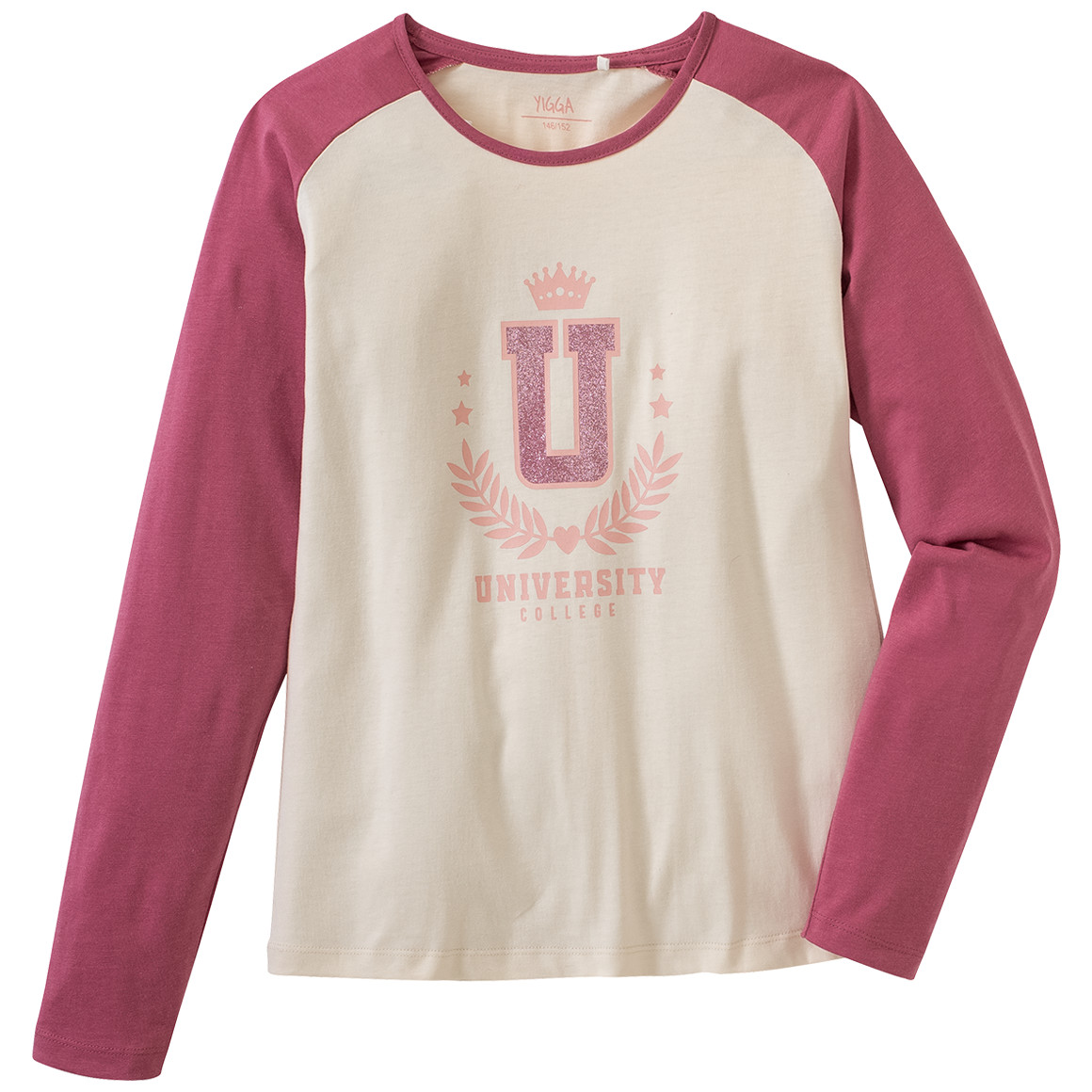 Mädchen Langarmshirt im College-Style