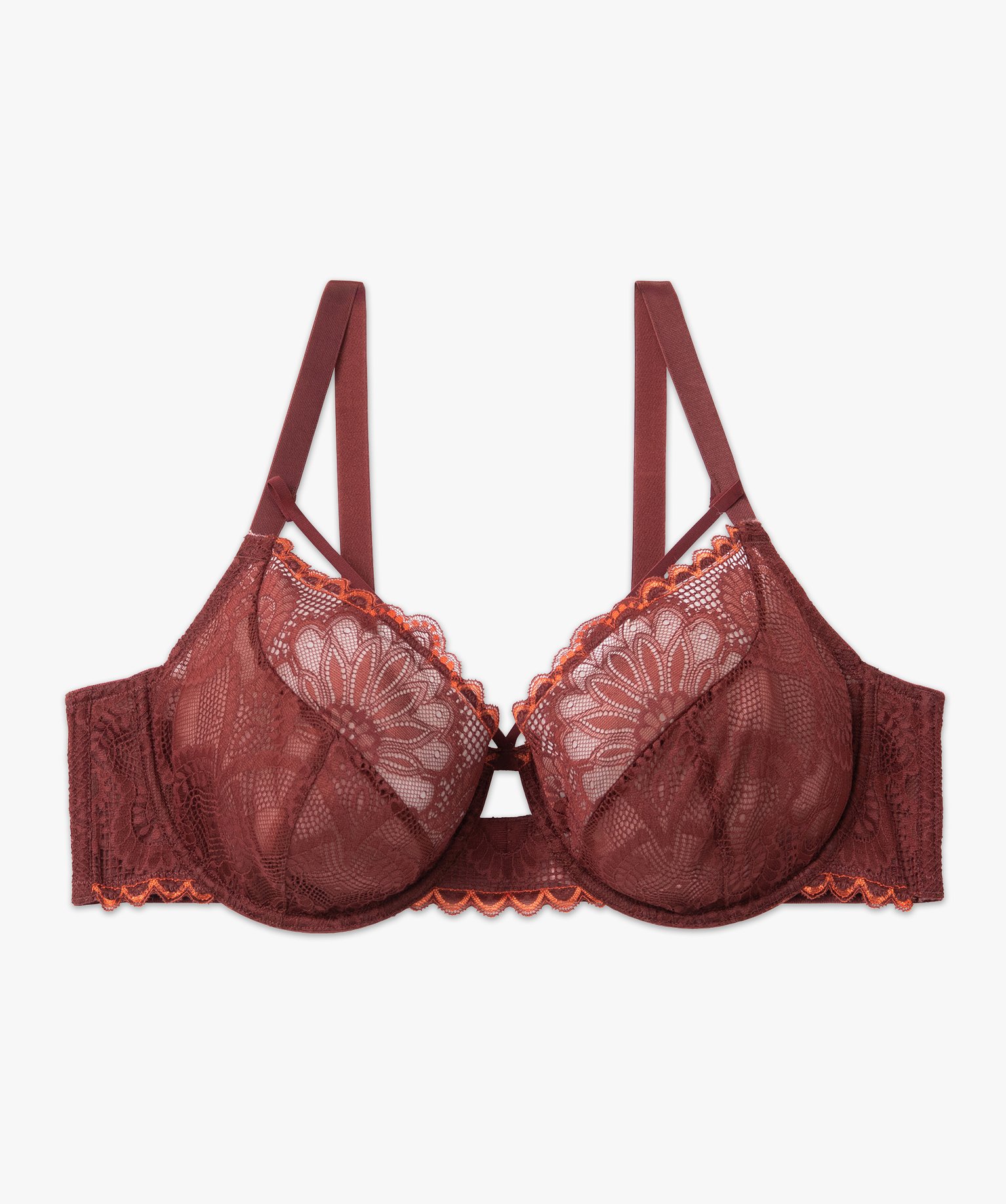 Soutien-gorge emboitant grande taille à armatures marron | GEMO