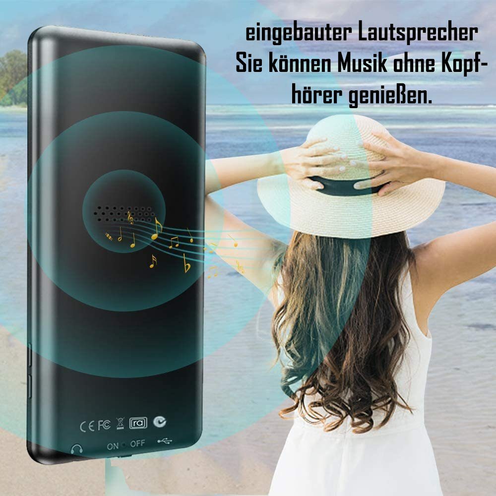 Jormftte Bluetooth,Player 30 Stunden Wiedergabe MP3-Player