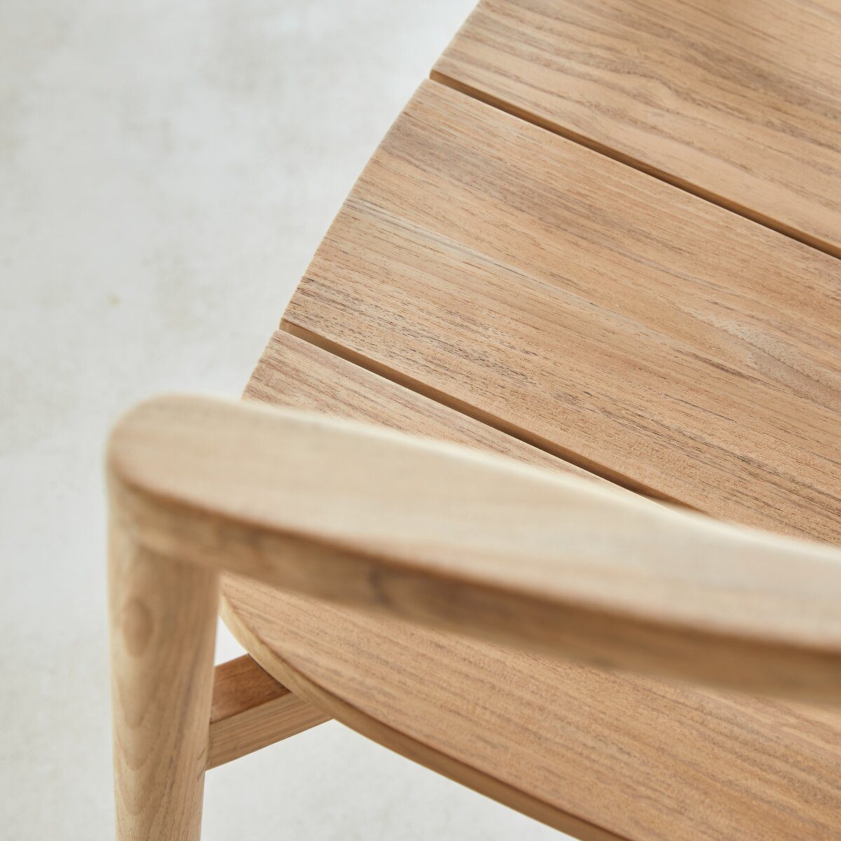 Tikamoon Esszimmerstuhl Stuhl aus Teak massiv