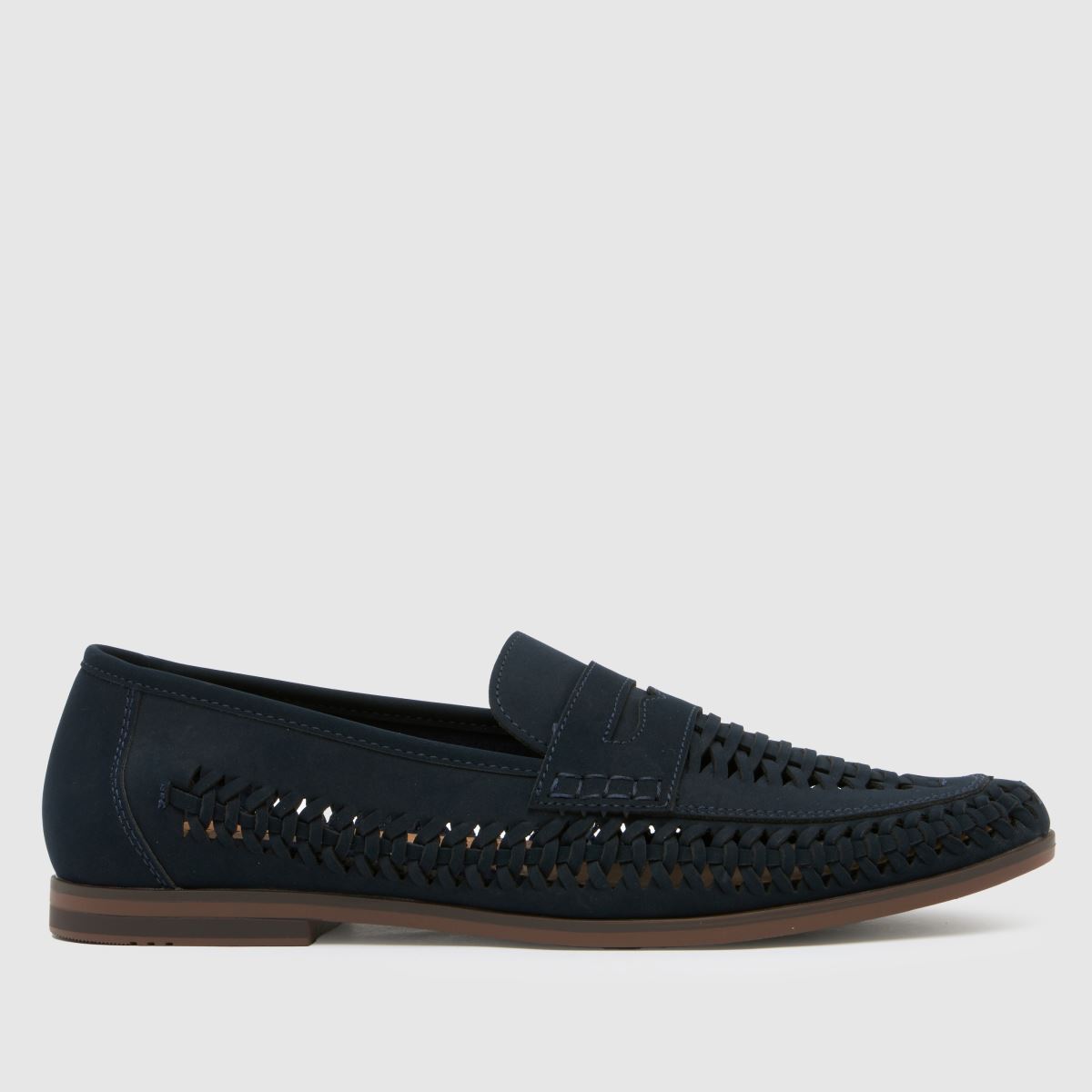 Schuh Reem pleteni mokasini v mornarsko modri barvi