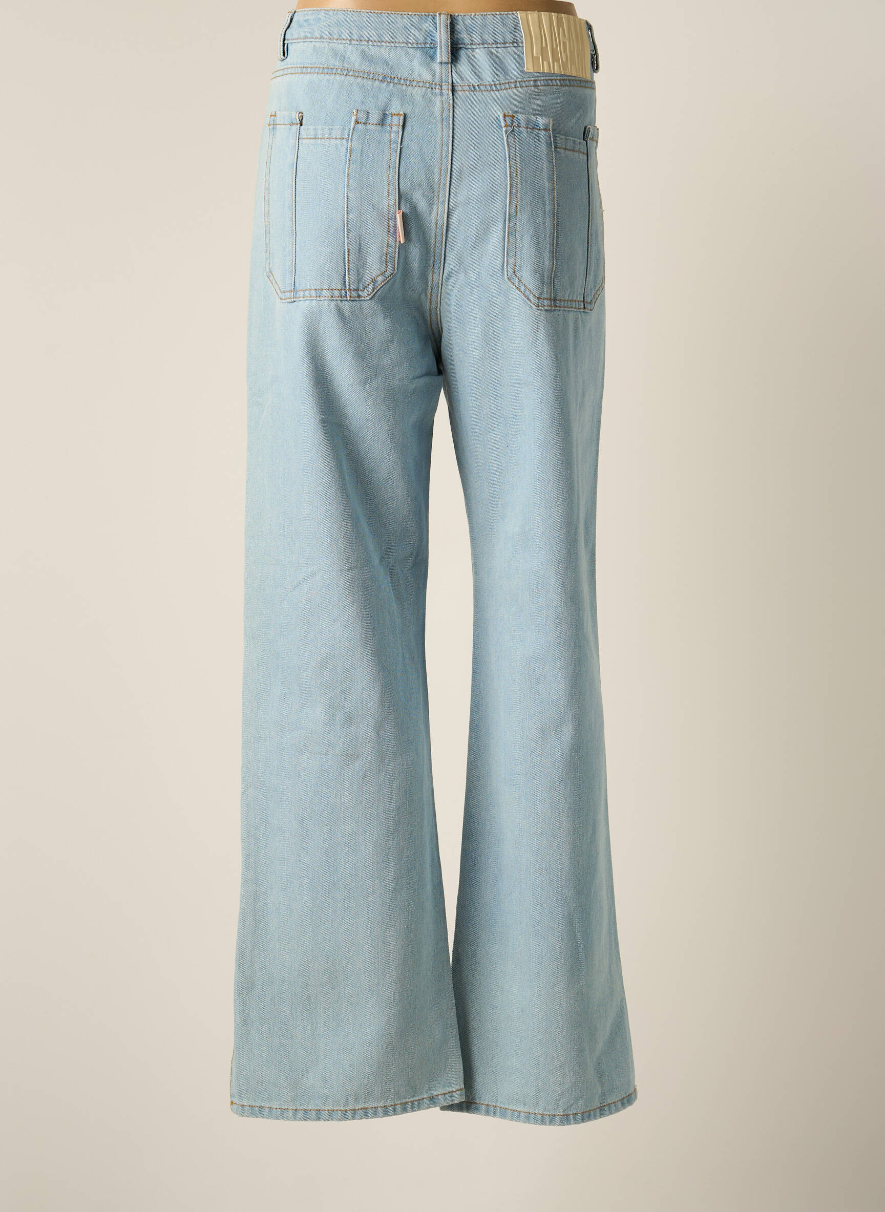 Laagam Jeans Coupe Large Femme couleur bleu