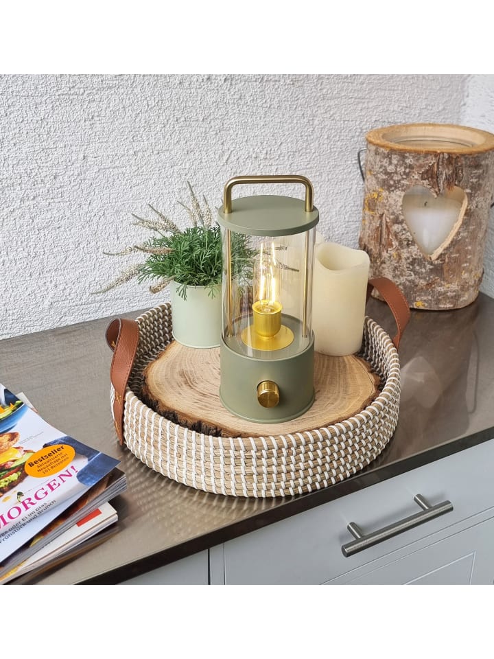 Coen Bakker LED Laterne Lampe dimmbar Warmweiß IP44 Innen & Außen 25x11cm in Grün günstig kaufen onesize