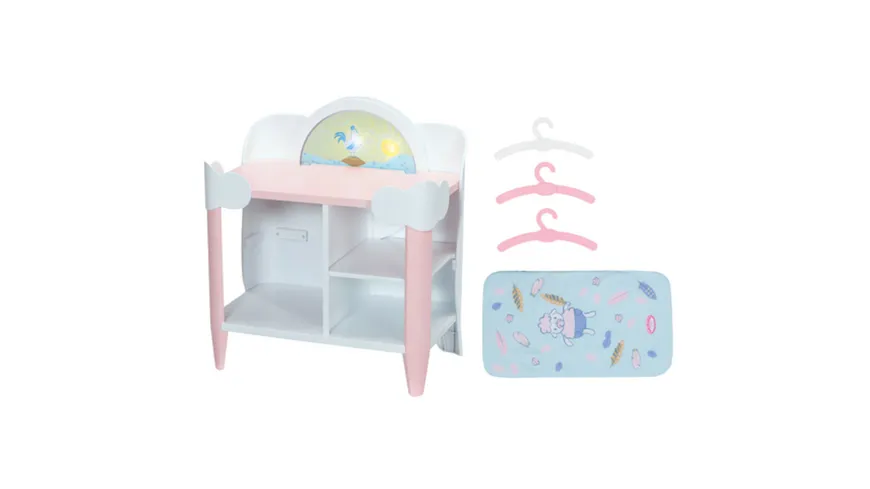 Baby Annabell - Day & Night Wickeltisch mit Auflage und 3 Kleiderbügeln