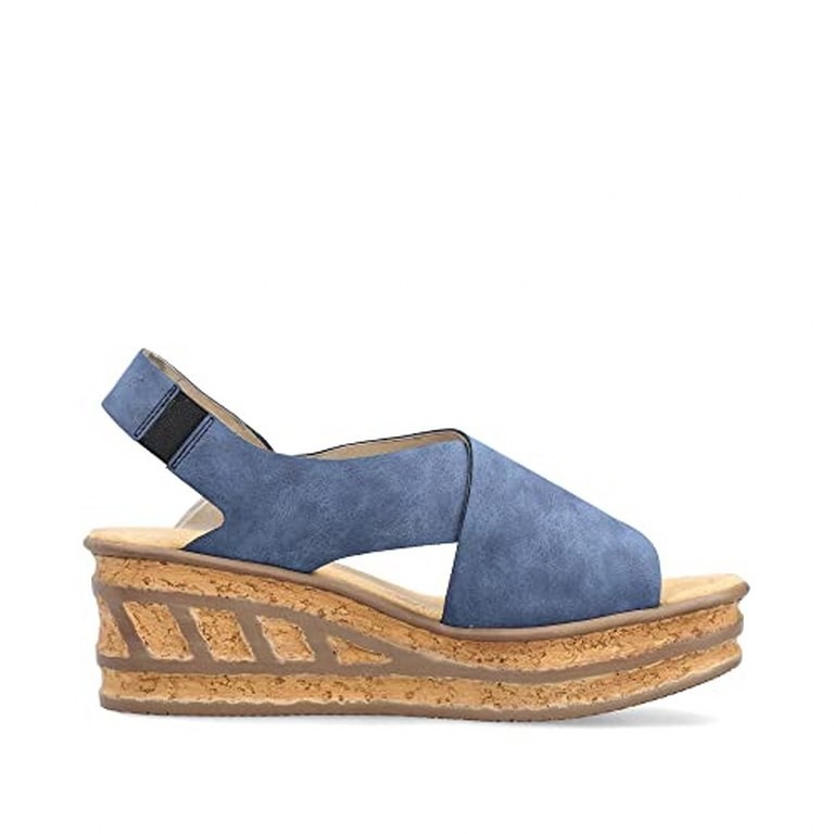 RIEKER Komfort Sandalen blau