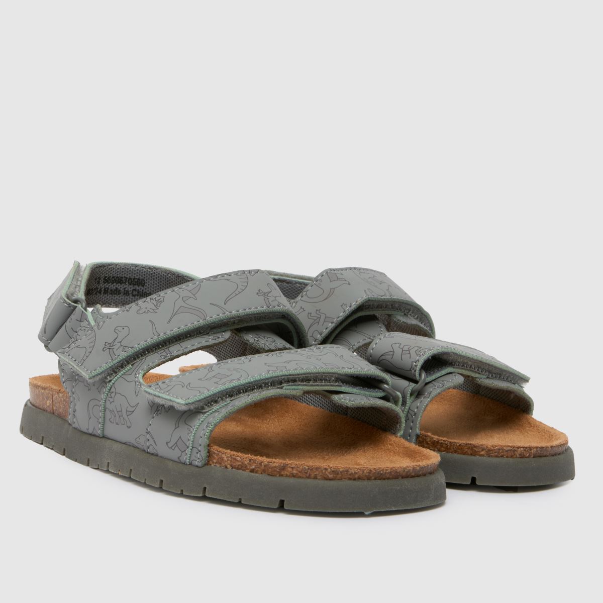 Schuh grå multifärgade Lorenzo-sandaler för pojkar och juniorer