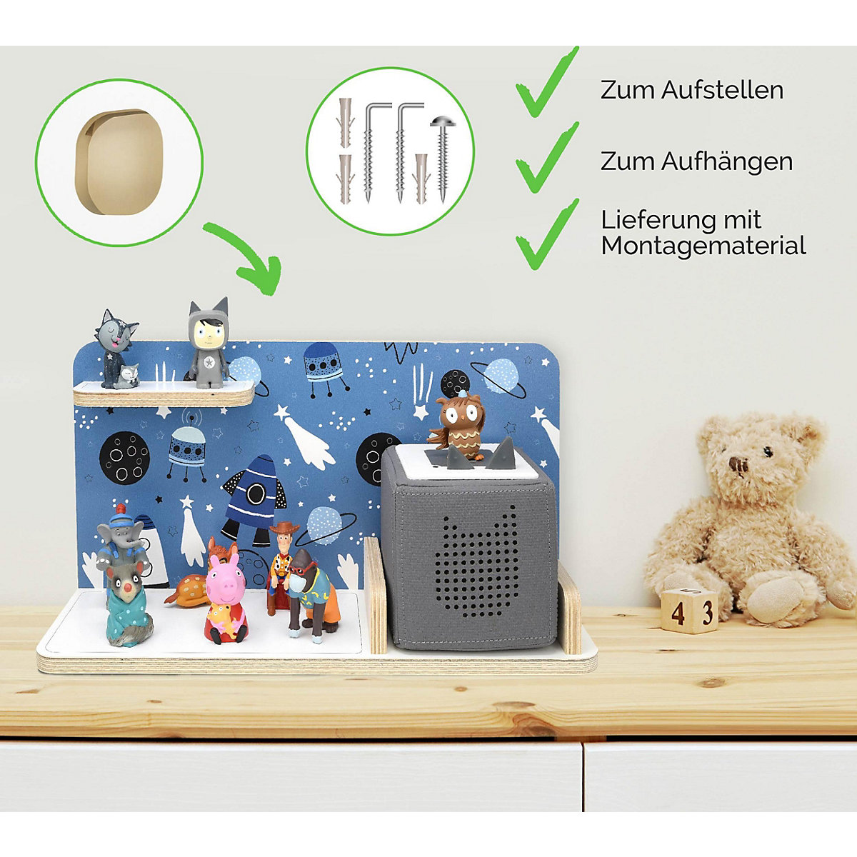 Regal für Musikbox Universe, klein - geeignet für Toniebox