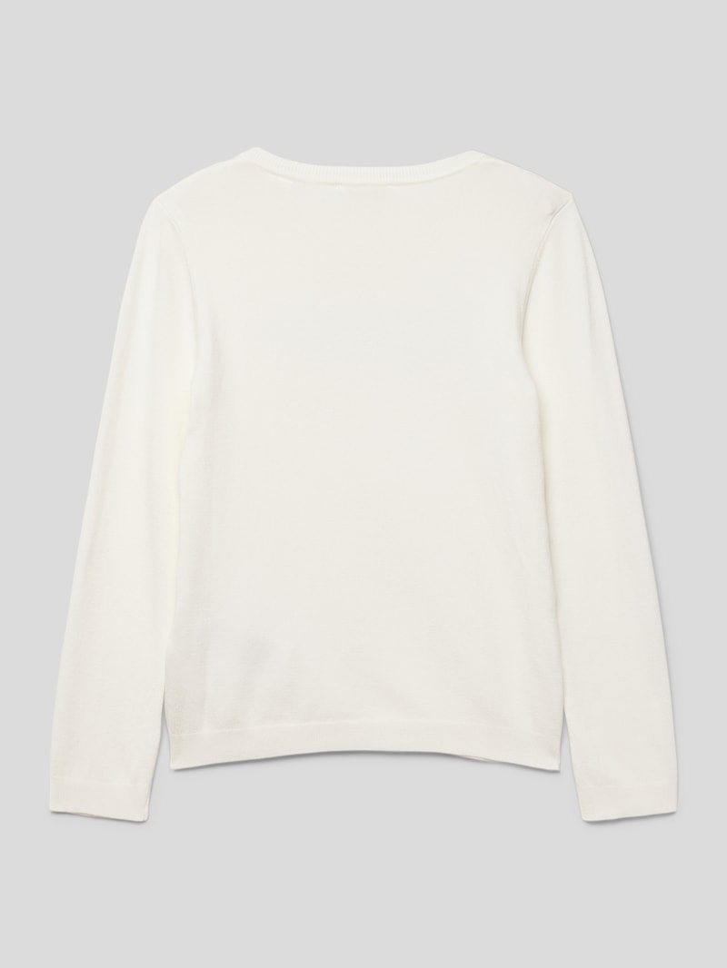 Strickpullover aus Viskose-Mix mit Stretch-Anteil in offwhite