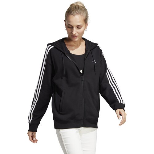 DAMEN JACKE ESSENTIALS 3-STREIFEN FRENCH TERRY OVERSIZED