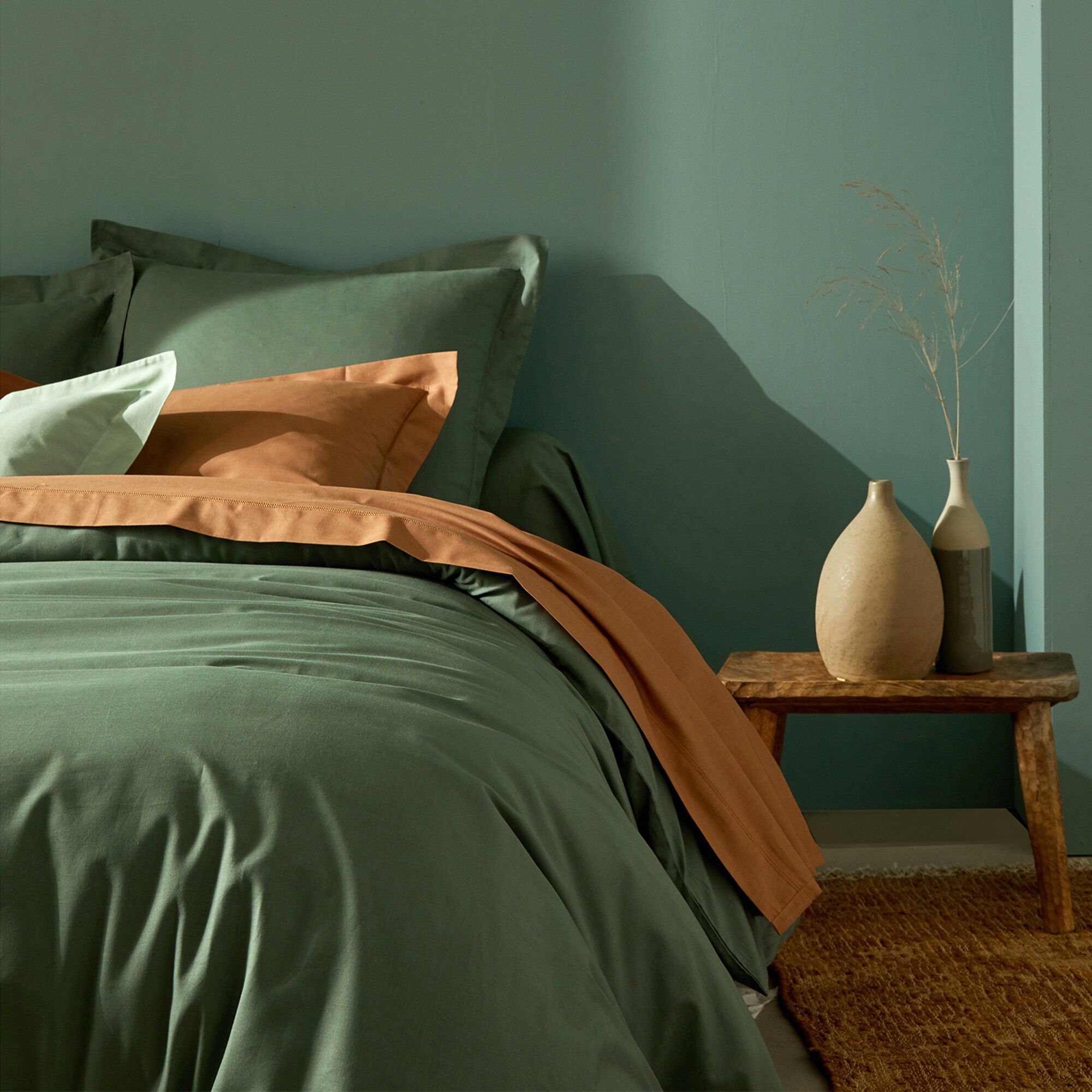 Linge de lit uni coton