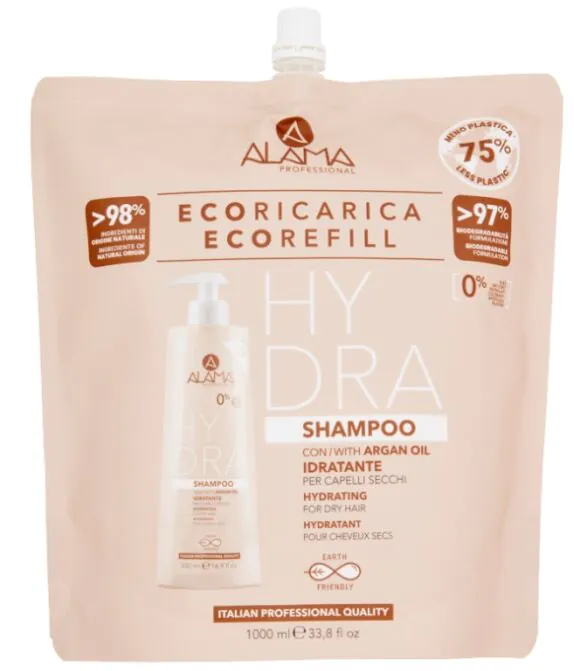 Alama Hydra Eco fugtgivende hårshampoo, refill