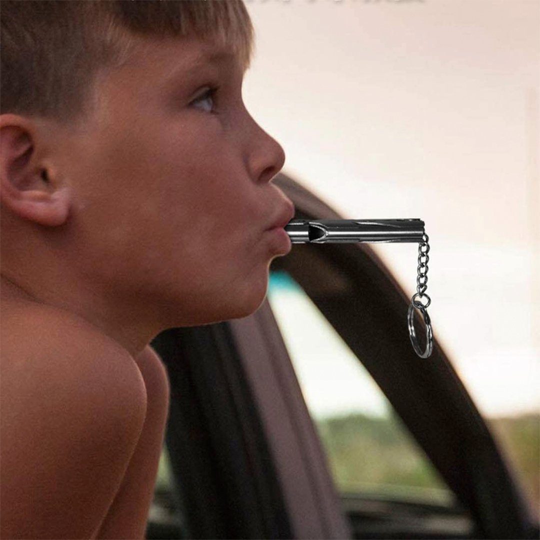 SOTOR Signalpfeife 2 Stück Notpfeife Signalpfeife 150dB Sport Whistle Trillerpfeife Laut, (2-St), Notfall Pfeife mit Schlüsselanhänger Sportunterricht