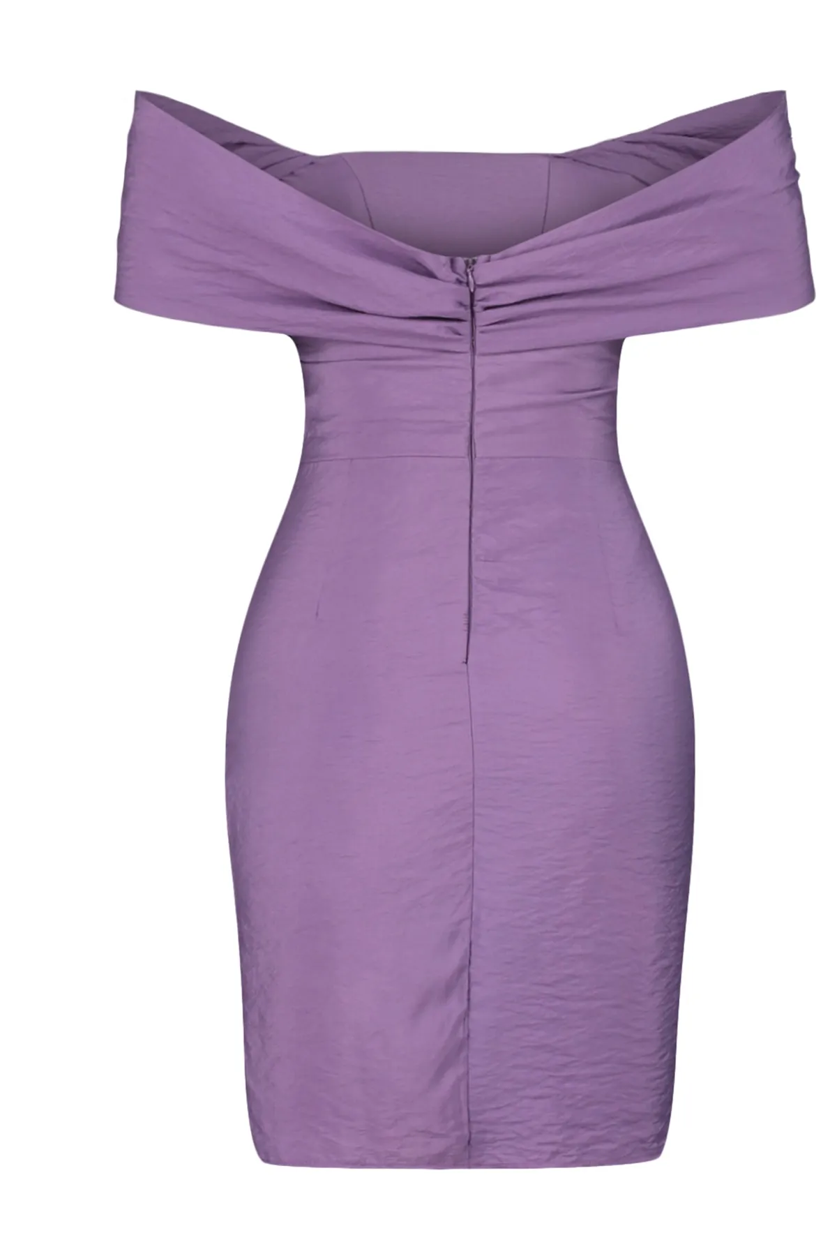 Trendyol Collection  Lila figurbetontes, gefüttertes Popeline-Abendkleid TPRSS22EL2025