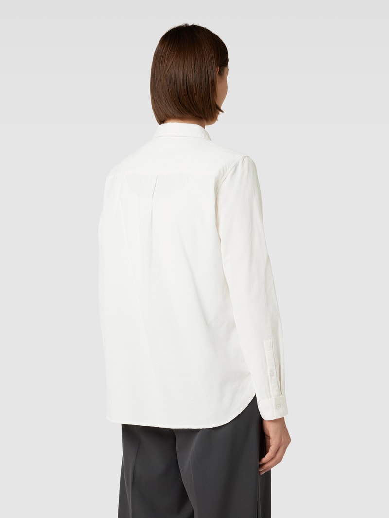 Hemdbluse in Cord-Optik mit Brusttaschen in offwhite