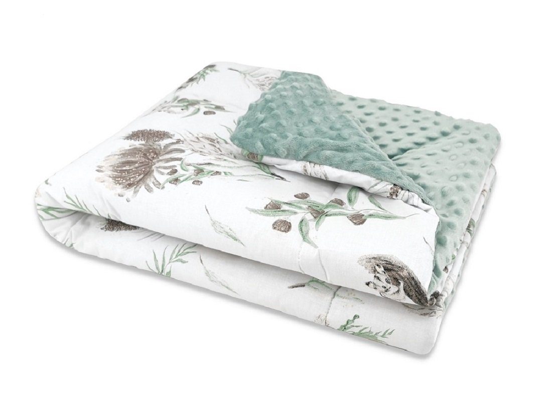 Babydecke Baby Steppdecke 100% Baumwolle Wendedecke Minky, Babyhafen, Made in Europa