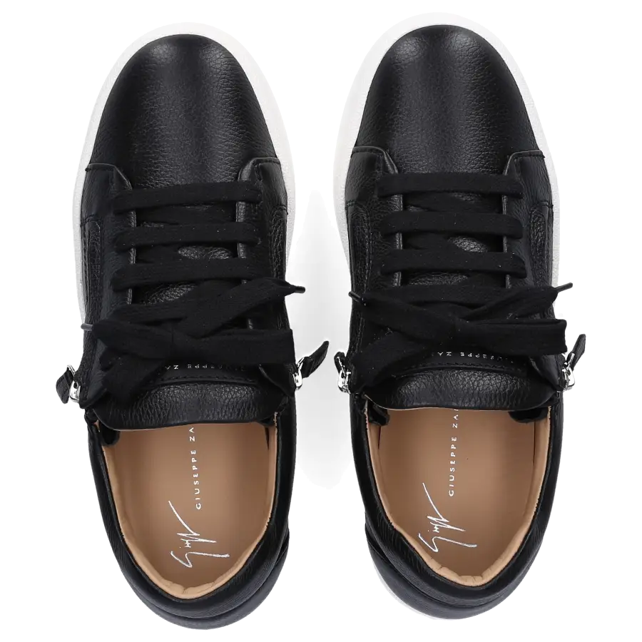 Giuseppe Zanotti - Sneaker low FRANKIE Kalbsleder Logo schwarz - schwarz