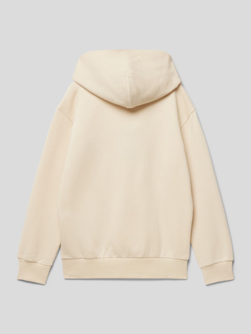 Hoodie mit Label-Stitching Modell 'Rochester' in sand