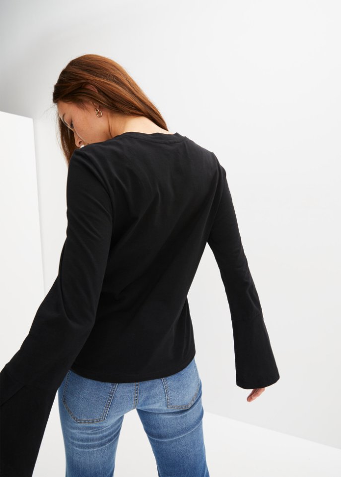 Shirt mit weitem Arm aus Bio-Baumwolle