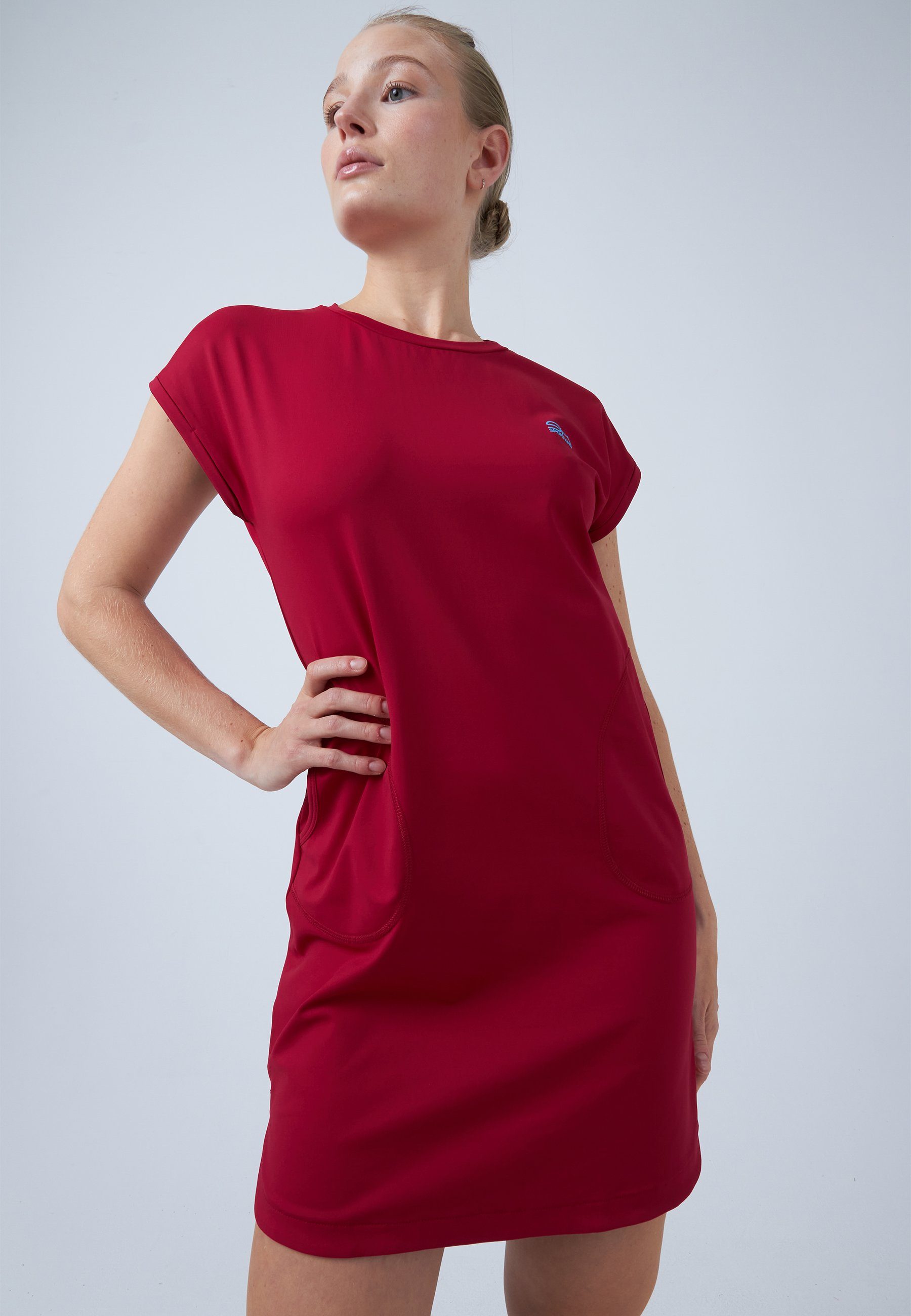 SPORTKIND Tenniskleid Loose Fit Mädchen & Damen bordeaux rot