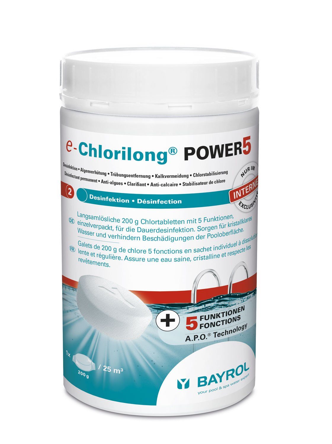 Bayrol Poolpflege e-Chlorilong® POWER5 5 Tabs à 200g 1kg