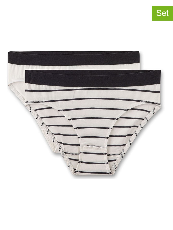 Sanetta 2er-Set: Slips in Weiß/ Schwarz günstig kaufen