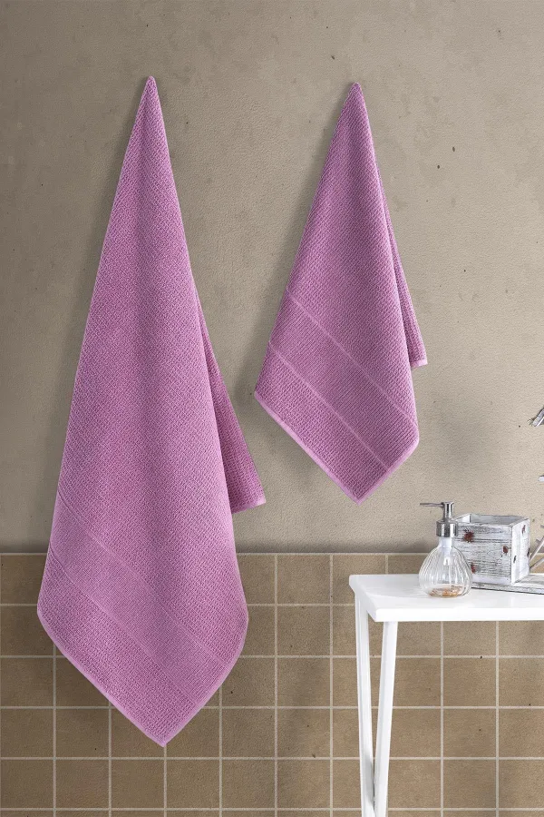 Zeynep Tekstil  Lizenzgebühren | 50 x 90–70 x 140 cm, 2-teiliges Badetuch-Set, Handtuch-Set aus 100 % Baumwolle