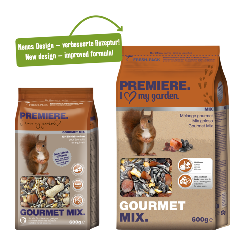 PREMIERE Eichhörnchen PREMIERE Eichhörnchenfutter Gourmet Mix 600g